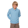 Bērnu gaiši zils polo krekls ar garām piedurknēm
