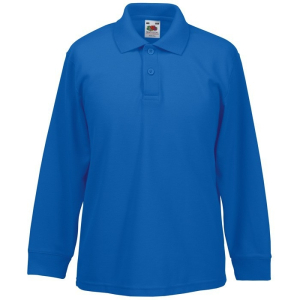 Bērnu zils polo krekls ar garām piedurknēm