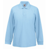 164.izmēra Gaiši zils polo krekls ar garām piedurknēm